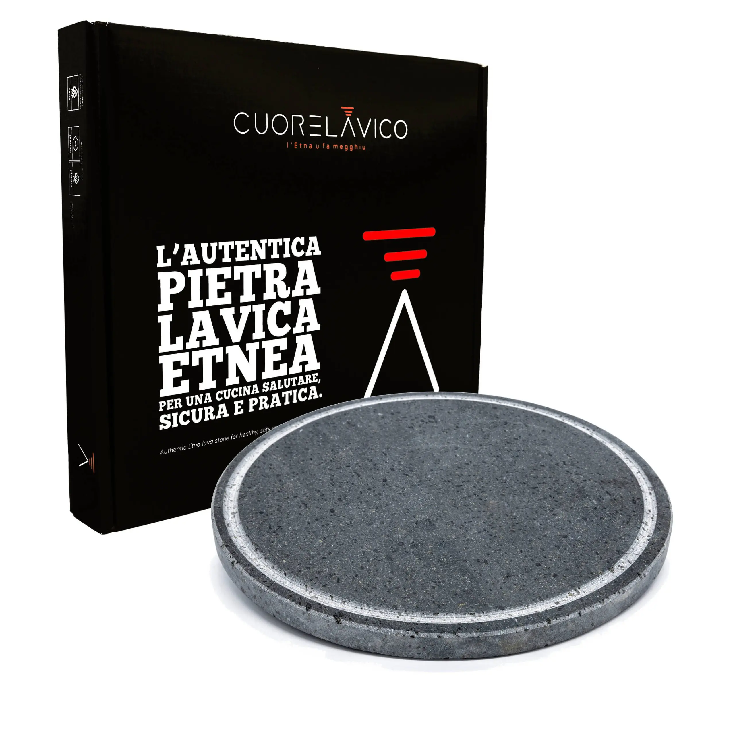 Piastra Ollare In Pietra Refrattaria Lavica Etna Per Forno Pizza E Pane | Varie Misure, Made In Italy