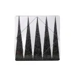 "Tric Trac" Enameled Lava Stone Dish (22x22)
