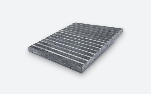 Plaque Grill BBQ 39x30x3 cm en Pierre de Lave – Rainures Verticales