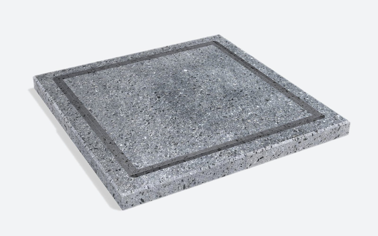 Piastra in pietra lavica per fornello a gas 25x25x1,5 cm 7 Piastra in pietra lavica 25x25x1,5 cm per fornello a gas con scanalatura perimetrale